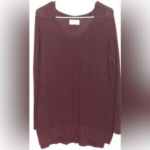 Burgundy V-Neck Sweater old Navy